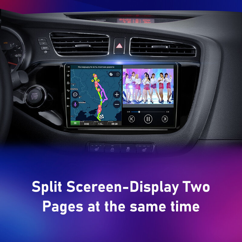Radio con GPS para coche, reproductor multimedia con Android 11, 2DIN, 4G, 9 ", Carplay, para Kia Ceed Cee 'd 2 JD 2012-2018