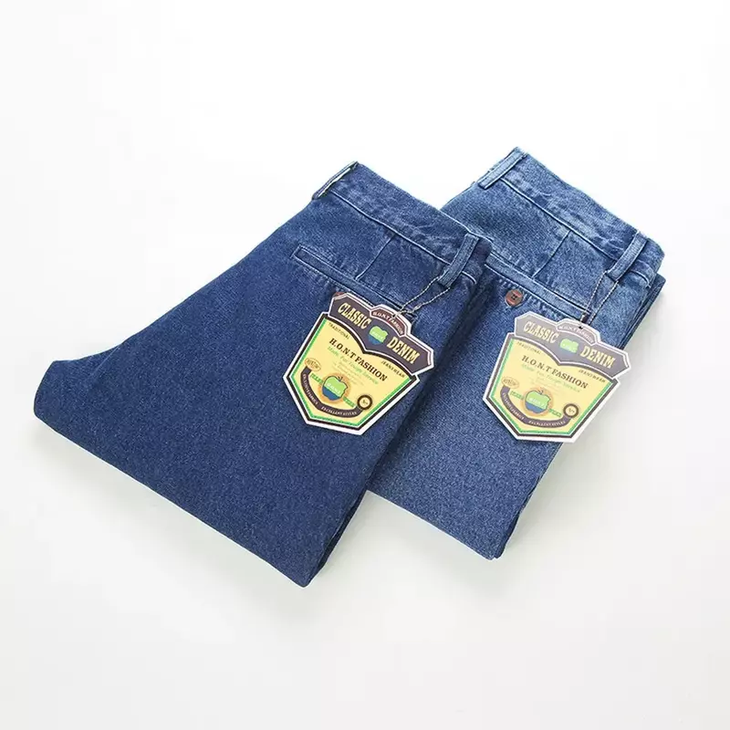 Мужские прямые джинсы, из плотной хлопковой ткани, свободные, повседневные, размеры 28-40, 2021