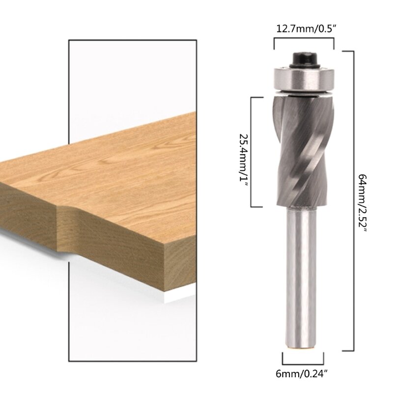 Verbesserter Kompressionsfräser aus massivem Hartmetall mit bündigem Schnitt für die Holzbearbeitung