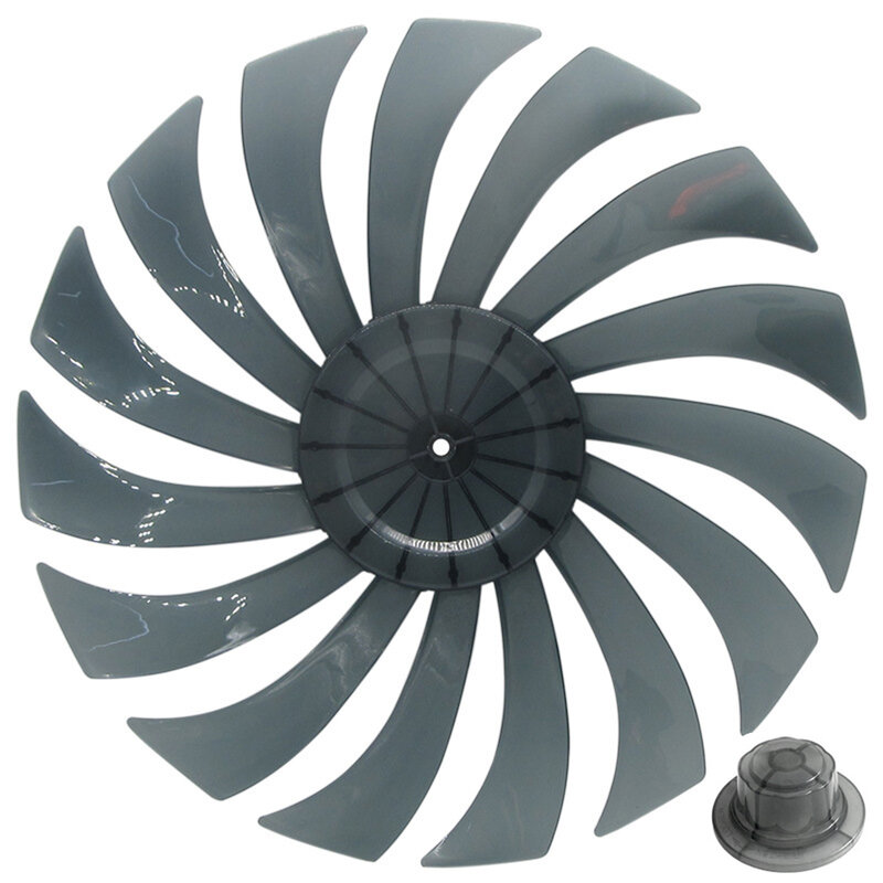 Sostituzione dell'accessorio di ricambio della pala del ventilatore elettrico nero trasparente a 15 foglie da 14 pollici per il ventilatore da tavolo del ventilatore in piedi