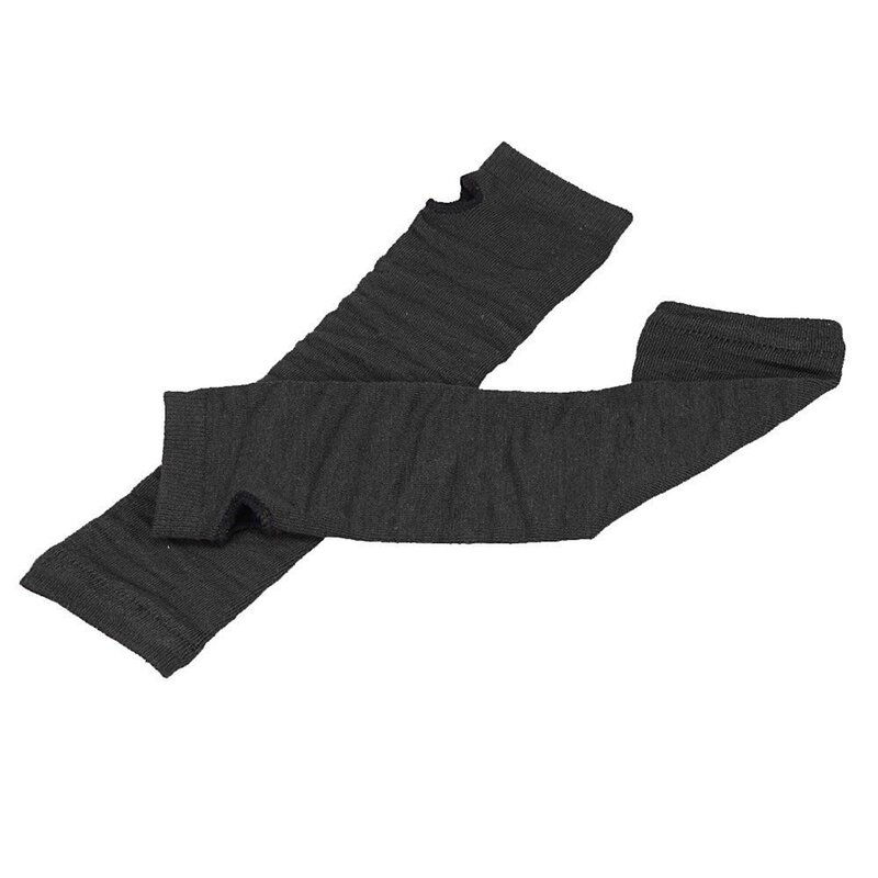 Uomo donna guanti senza dita lavorati a maglia Unisex guanti lunghi morbidi e caldi inverno caldo, nero
