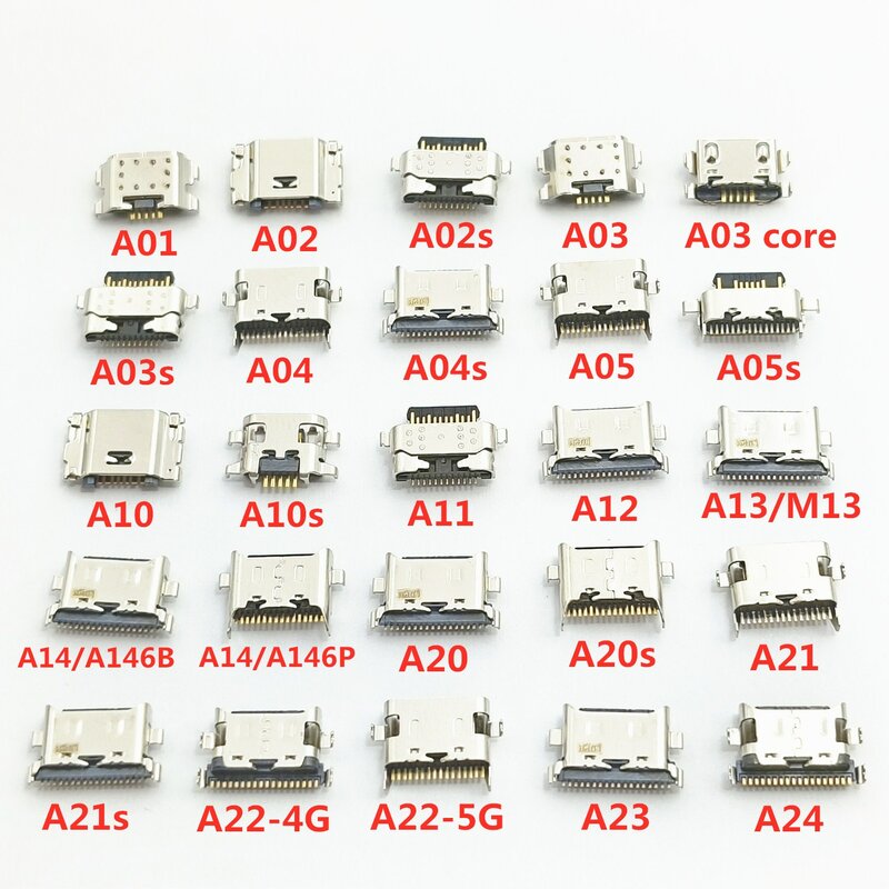 Konektor Dok Port pengisian daya USB mikro, untuk A01 A02 A02s A03s A03 core A04 A05 A05s A10 A10s A11 A12 A20 A21s A20s A21