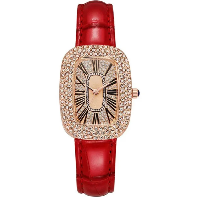 Luxury Women Casual Watches oval New Quartz zircon Wrist Watch Gift
