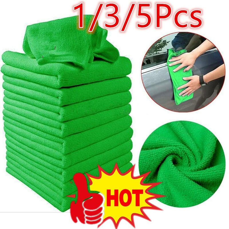 1/3/5pcs Microfiber Washing Clean Towels Soft Wipes Car Cleaning Duster Car Cleaner Polish Cloth Car Towel