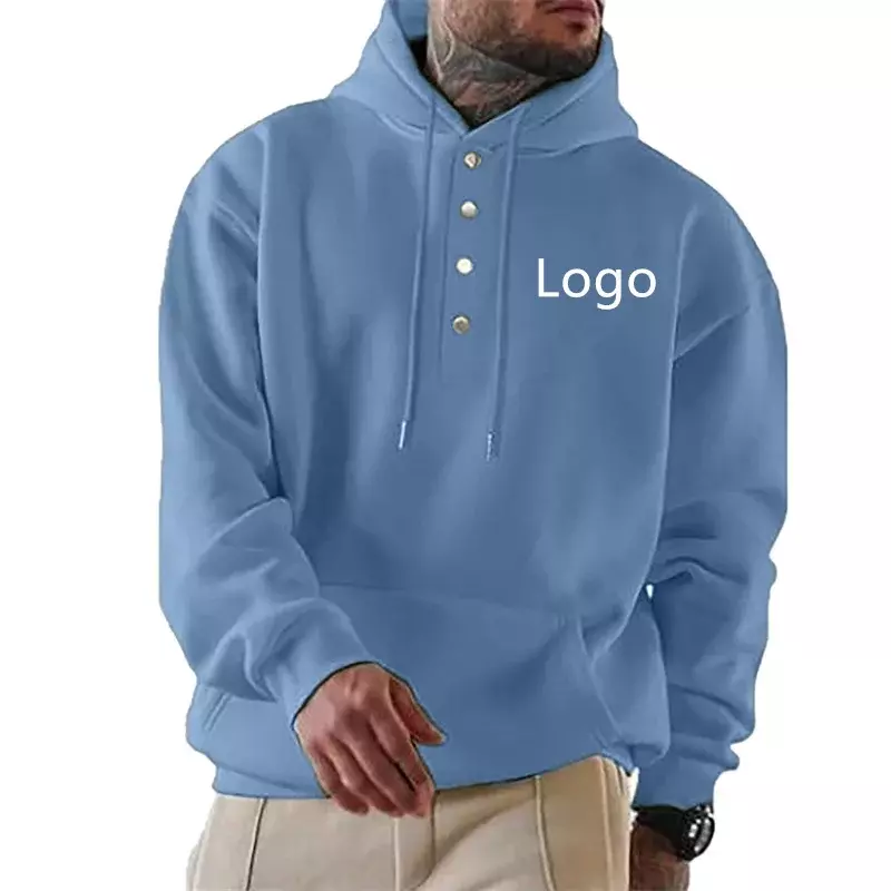 Sudadera con capucha con logotipo personalizado para hombre, ropa con estampado callejero de hip hop, de alta calidad, de gran tamaño, tendencia de primavera y otoño
