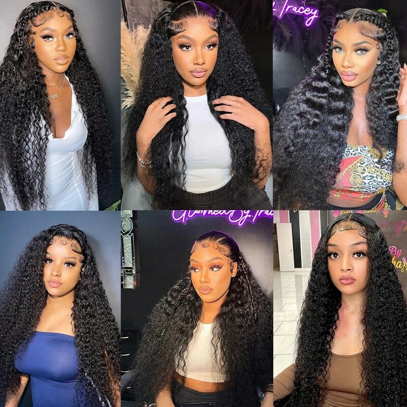 Water Wave 40 Inch 13x6 Lace Front Human Hair Wig Hd Transparent 13x4 Curly Hair Wigs Loose Deep Wave Lace Frontal Wig For Women