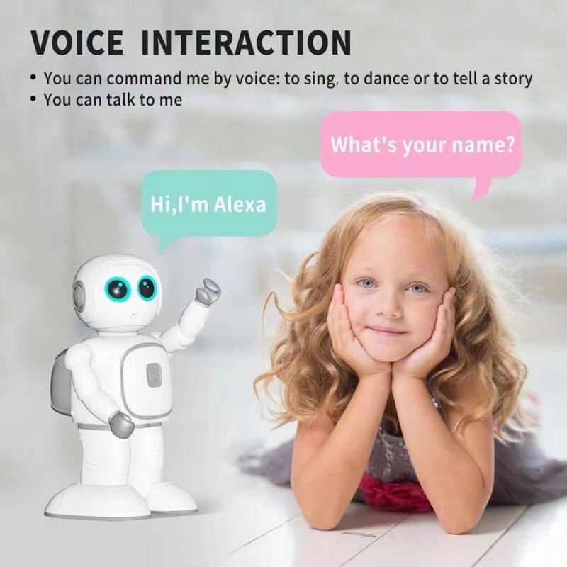 Intelligente Programmeerbare Educatieve Speelgoedrobots Ondersteunde App Dansen Sprekende Pratende Speelgoedrobots