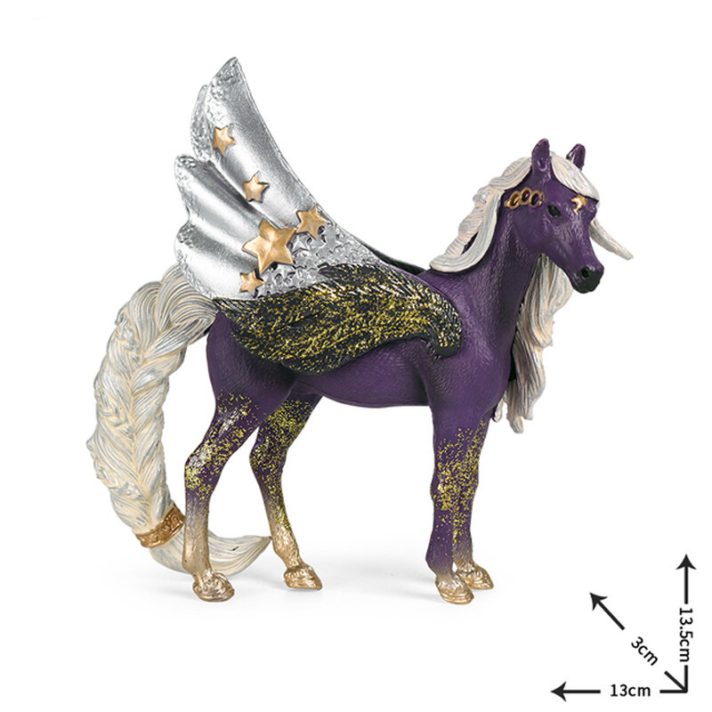 New Hot Simulation Pegasus Unicorn Model Mythical Elves Elf Pegasus Action Figures Model PVC Cute Kids Toy Gift Home Decoration