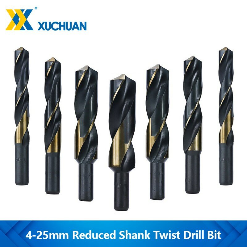 HSS Twist Drill Bit with Reduced Shank 14 16 18 20 22 25mm Diameter Hole Saw Cutter for Metal Drilling Tool