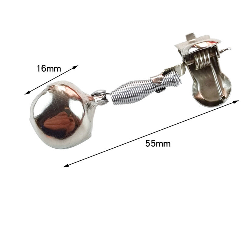 10/5PCS Single Ring Bells Fishing Indicator Bait Alarm Loud Sound Alert Bells Clips Night Fishing Rod Bell Tackle Tool