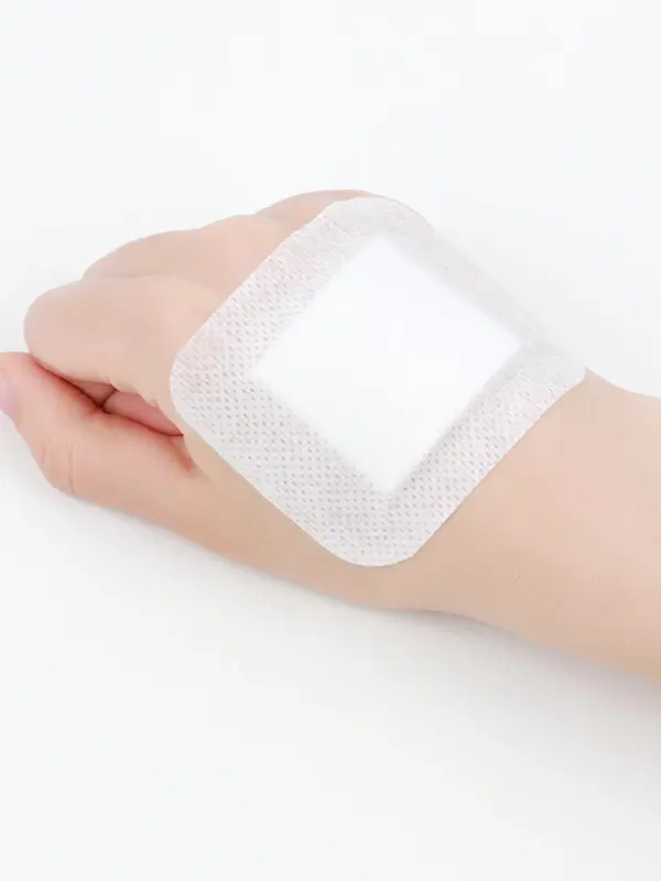 10Pcs 6X7cm Medical Adhesive Plaster Breathable Wound Hemostasis Sticker Band First Aid Bandage Emergency Kit