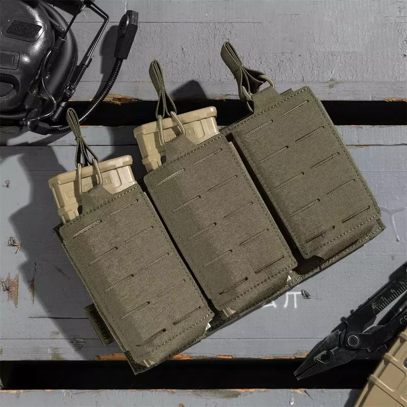 Duplo/triplo bolsa revista tática, 500d, airsoft, ak 7,62/5,56mm, m4 ak, rifle, acessórios de caça