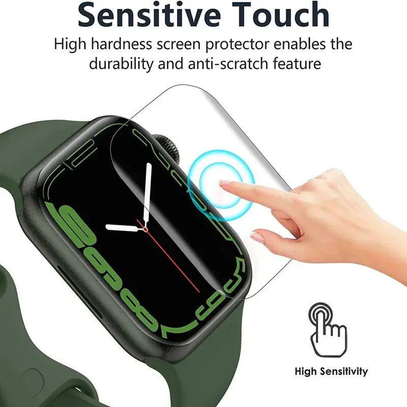 Protecteur d'écran Ultral pour Apple Watch, Film Hydrogel pour Apple Watch 9, 5, 6, SE, 3, 2, 1, 40mm, 44mm, 42mm, 38mm, 5 pièces