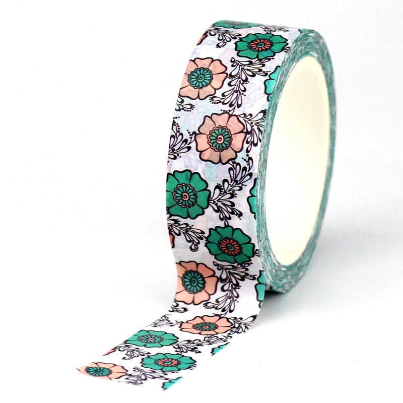 Wholesale 10PCS./Lot Decorative Spring Flower Leaves Easter Washi Tape for Scrapbook Diary Adhesive Masking Tape Cute Papeleria