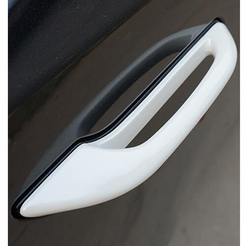 4 pezzi copertura della maniglia della portiera dell'auto protezione antigraffio adatta per Tesla Model 3 Y 2021-2022 bianco