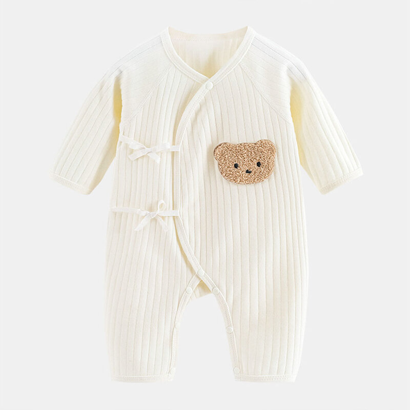 Комбинезон с вышивкой для новорожденных, костюм с бабочкой из чистого хлопка, одежда для весны и осени, персонализированная ткань для альпинизма на заказ