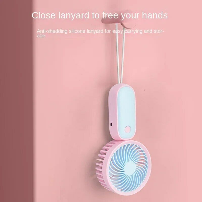 New Summer Cool Mini Hanging Rope Small Fan USB Electric Fan Convenient High Wind Silent Handheld Fan