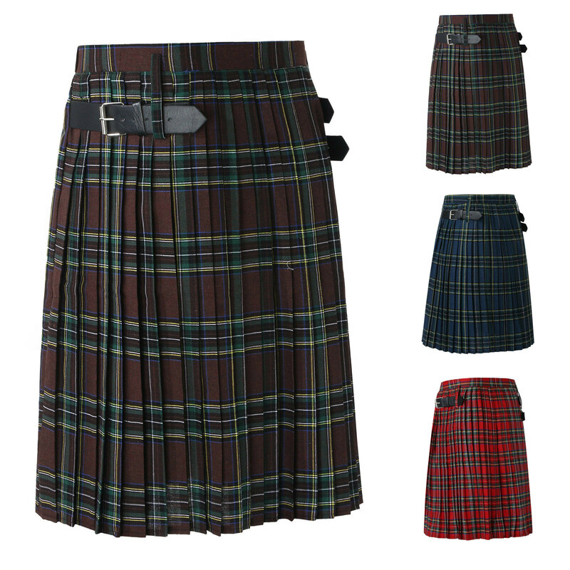 Męska krótka spódniczka tradycyjny górski Tartan praktyczny Kilt
