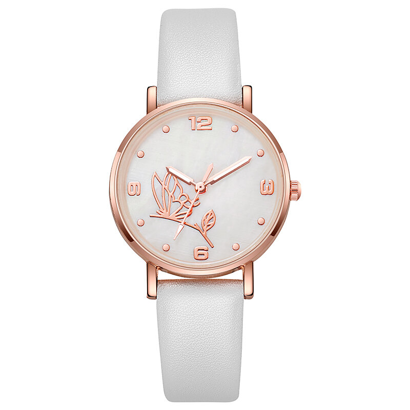 2023 Nieuwe Dames Leren Horloge Glow-In-The-Dark Pointer Gepersonaliseerde Mode Horloge Cadeau Horloge