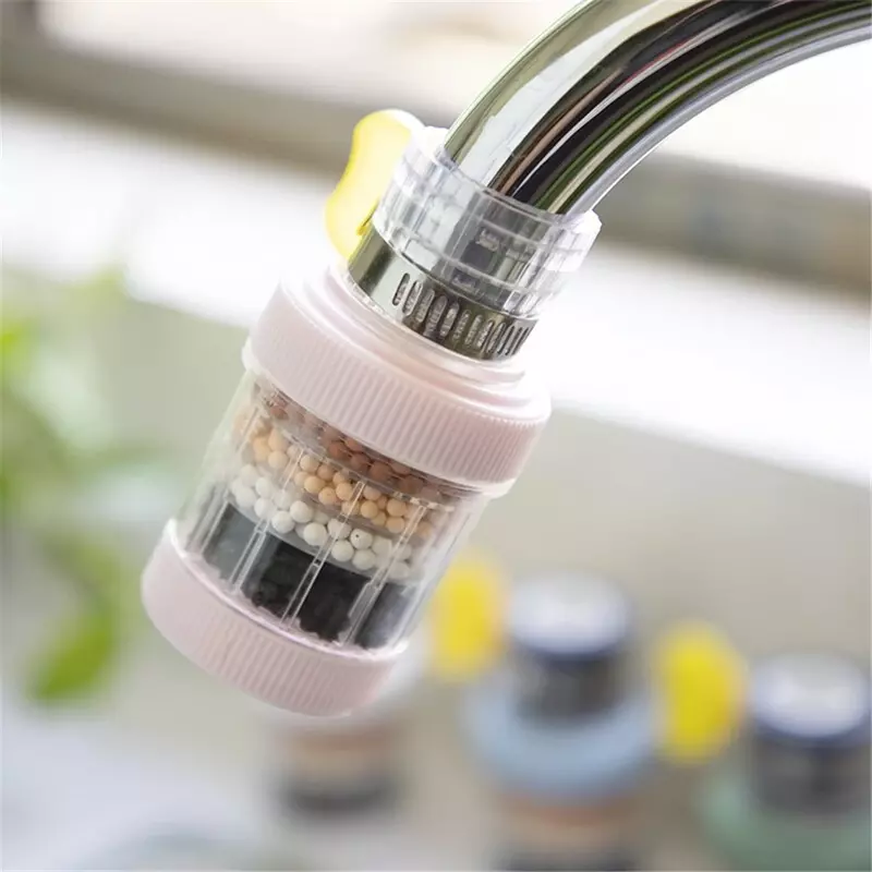 5-layers Universal Kitchen Faucet Tap Filter Water Saving Bubbler Activated Carbon Filtration Shower Head Nozzle Filter Purifier