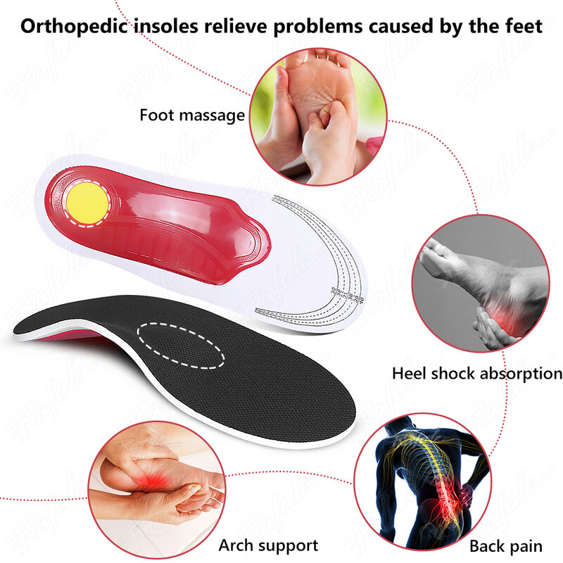 Ортопедические стельки для коррекции плоскостопия, поддержка свода стопы, стельки для снятия боли в ступнях