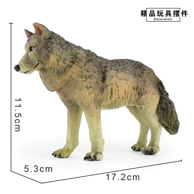 Regalo para niños con modelo de lobo de juguete
