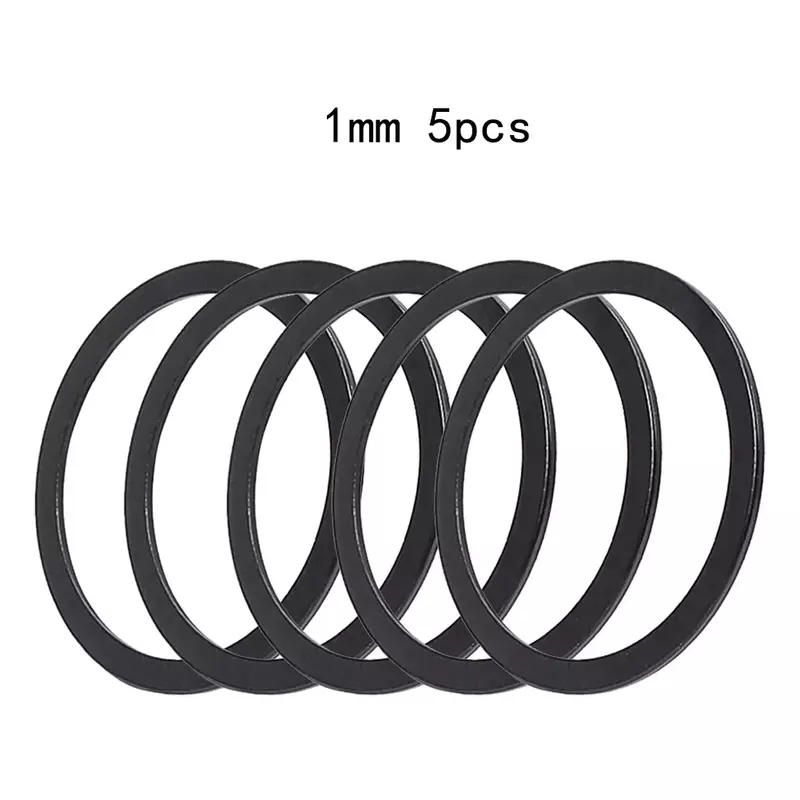 5pcs Aluminium Alloy Cassette Flywheel Hub Spacer Bicycle Bottom Bracket Gaskets Bicycle Axle Washer Accessories