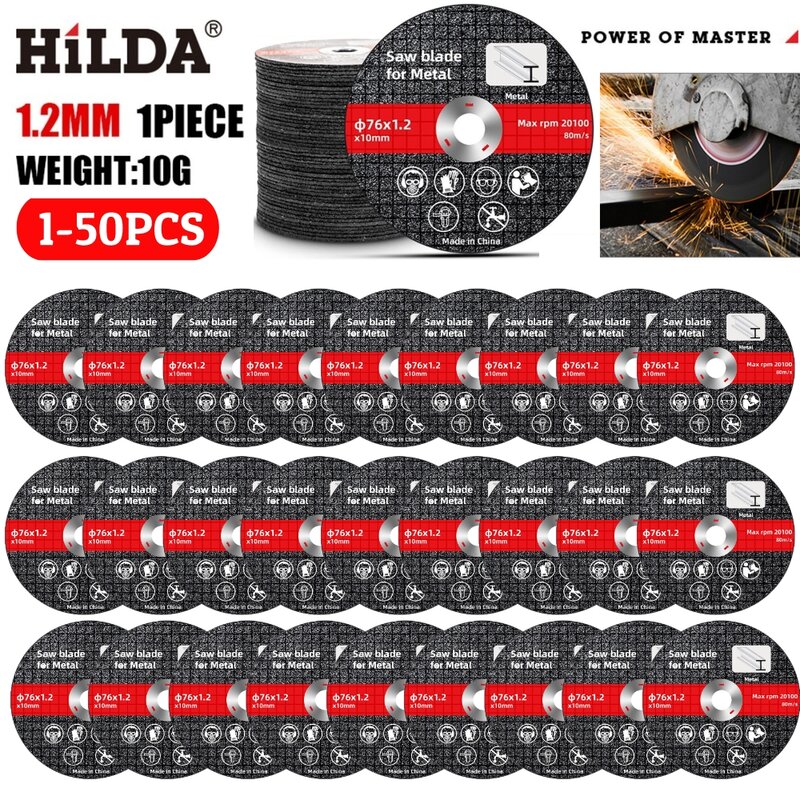 1-50PC 76mm Saw Blade Metal Cutting Discs Sanding Grinding Cut Off Circle Wheels Blades Discs Electric Angle Grinder Accessories