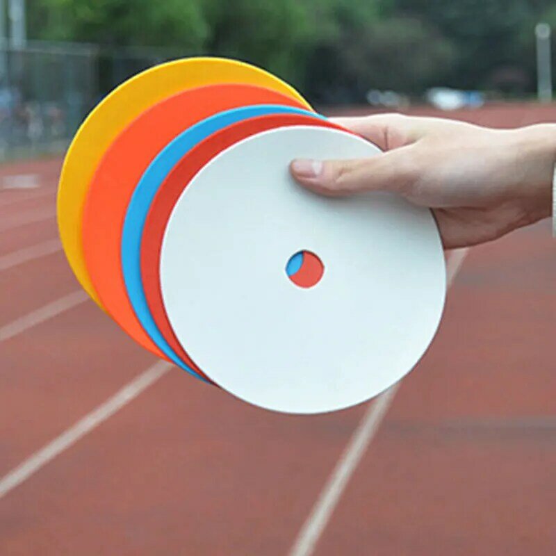 Disco marcador de conos planos de fútbol, accesorio de entrenamiento deportivo de alta calidad, 10 piezas