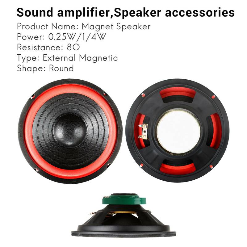2 Pcs 1/4W 0.25W 8Ohm 27mm round external magnet speaker speaker,Sound amplifier,Speaker accessories