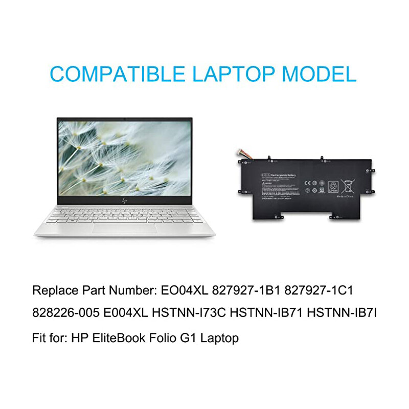 APEXWAY Mới EO04XL Pin Dành Cho Laptop HP EliteBook Folio G1 EO04XL 827927-1B1 827927-1C1 828226-005 HSTNN-I73C EO04 Pin 7.7V 38WH