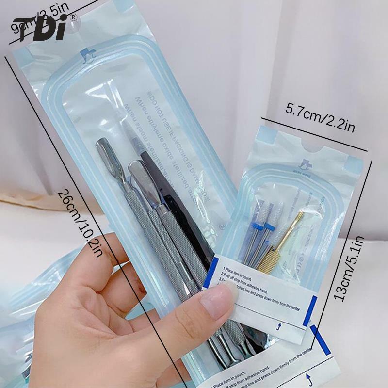 10pcs Self-Sealing Sterilization Pouches Ziplock Bags Medical-Grade Bag Disposable Nail Art Tattoo Accessories Supplies