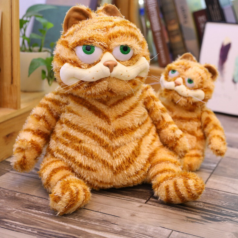 가필드 뚱뚱한 고양이 귀여운 봉제 인형, 귀엽고 푹신하고 부드러운 클래식 만화 캐릭터 인형 장난감, 못생긴 고양이 소파 베개, 크리스마스 선물