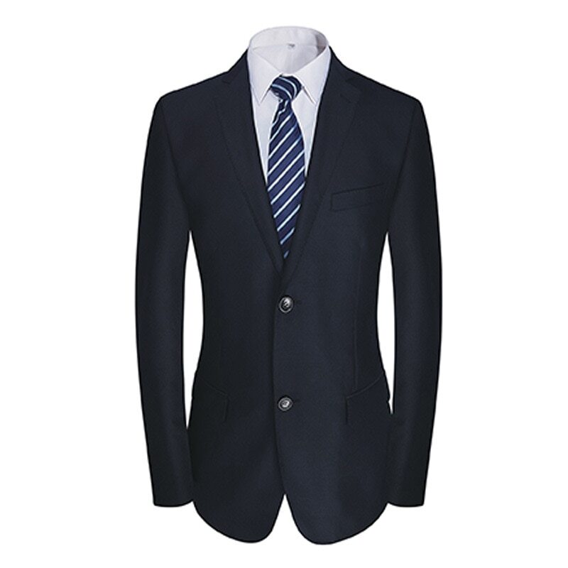 SS5285-Leisure suit Men's business casual striped striped jet jacket single West top
