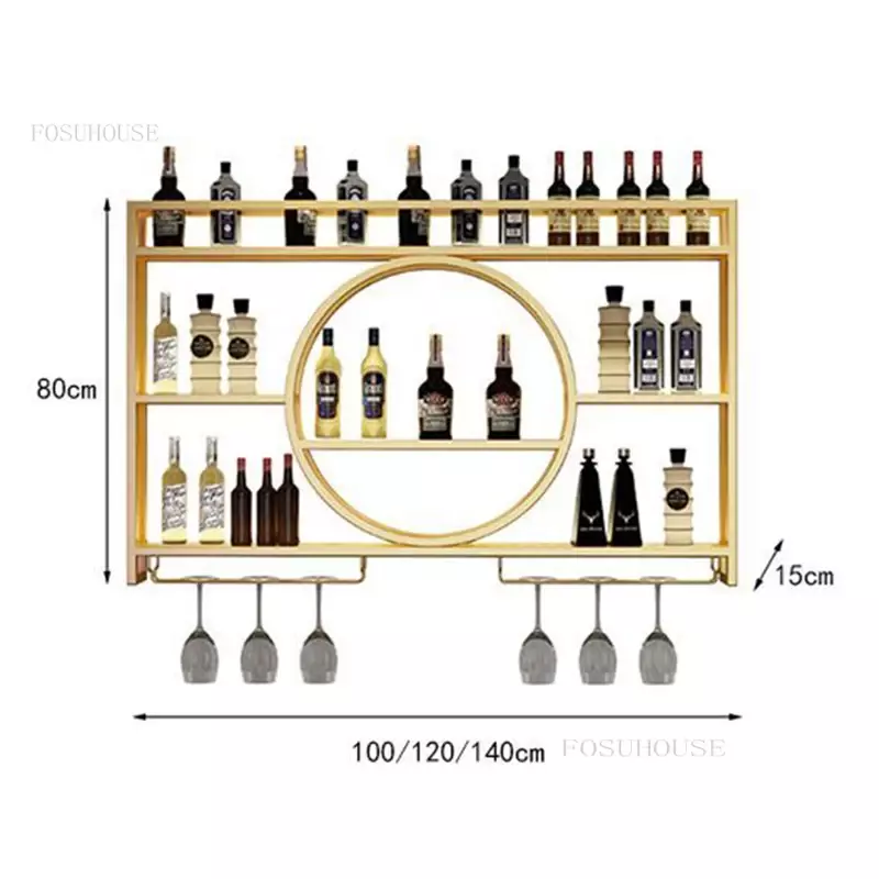 Nowoczesne szafki na wino barowe z kutego żelaza do salonu gablota minimalistycznej meble barowe sali barowej