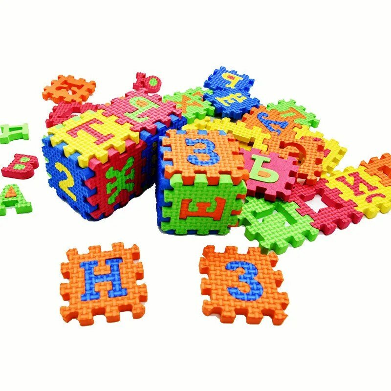 Alfombra de juego con letras del alfabeto ruso para niños, estera de rompecabezas de espuma EVA, Tapete de suelo, 36 piezas, 5,5 cm x 5,5 cm