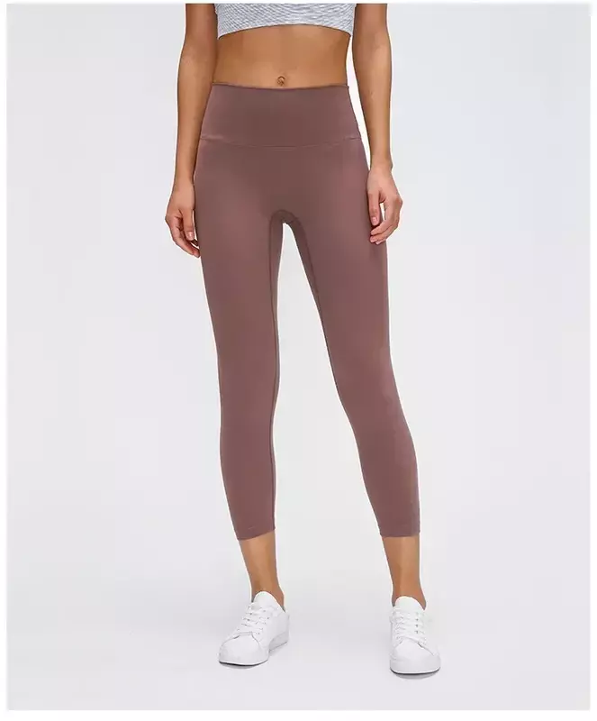 Limone donna Yoga Leggings vita alta Fitness Sport pantaloni Jogging palestra collant traspirante lunghezza polpaccio 21 "pantaloni abbigliamento sportivo