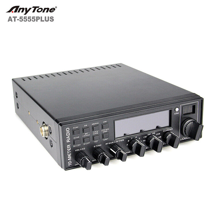 ANYTONE AT-5555 PLUS 고출력 모바일 라디오, AM FM USB LSB PA CW, 45W, 10 계량기 cb무전기, 28 - 29.700Mhz 대역
