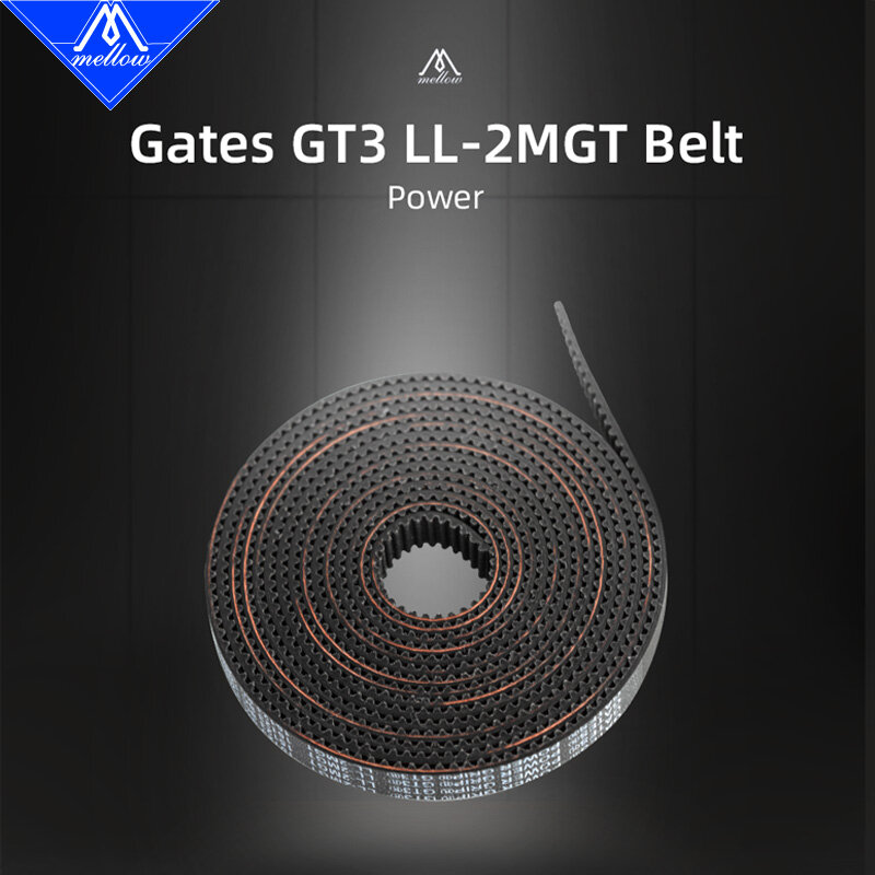 Mellow 3D Printer Parts POWERGRIP GT3 GATES-LL-2MGT Pulley Timing Belt Width 6MM 9MM 10MM 12MM Enhanced Precision And Durability