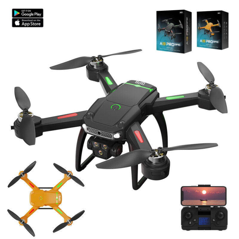 Brushless Aerial Photography Drone, Quadcopter, Evitar obstáculos, Folding Remote Control Plane Toy, Novo, A19