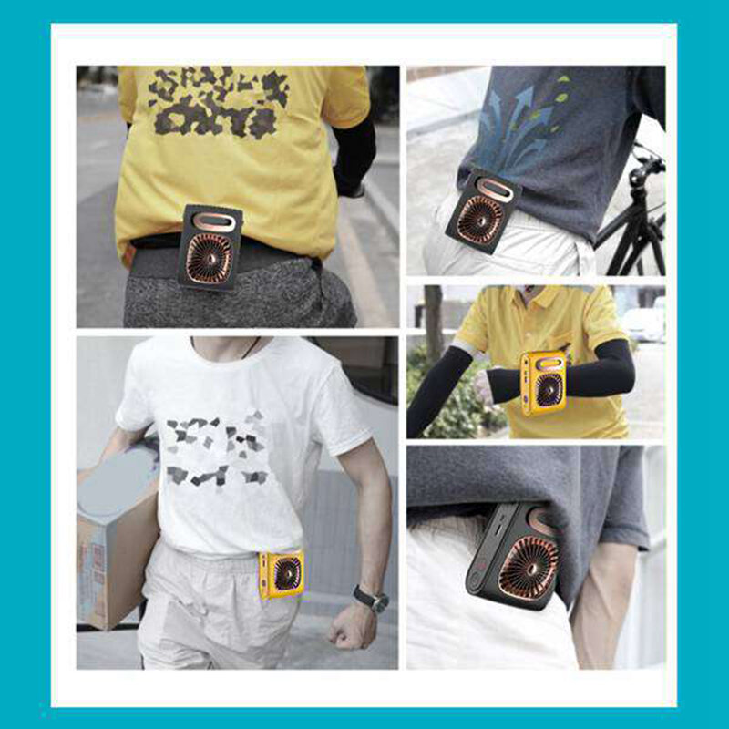 Beutyone-10000MA 휴대용 허리 선풍기, USB 에어컨, 목에 거는 미니 선풍기, 배기 팬, 야외 스포츠 에어컨