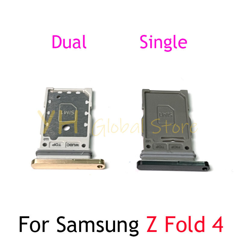 Voor Samsung Galaxy Z Fold 4 Fold4 Sim Card Board Micro Sd Kaartlezer Adapters Reparatie Onderdelen