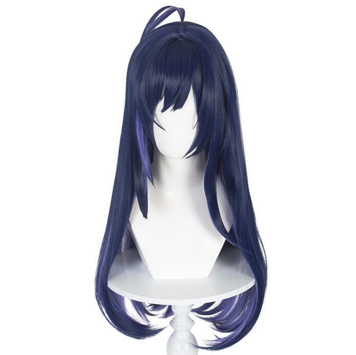 Парик для косплея Honkai: Star Rail Seele с челкой, синтетический длинный прямой фиолетовый парик из волос для реальных игр