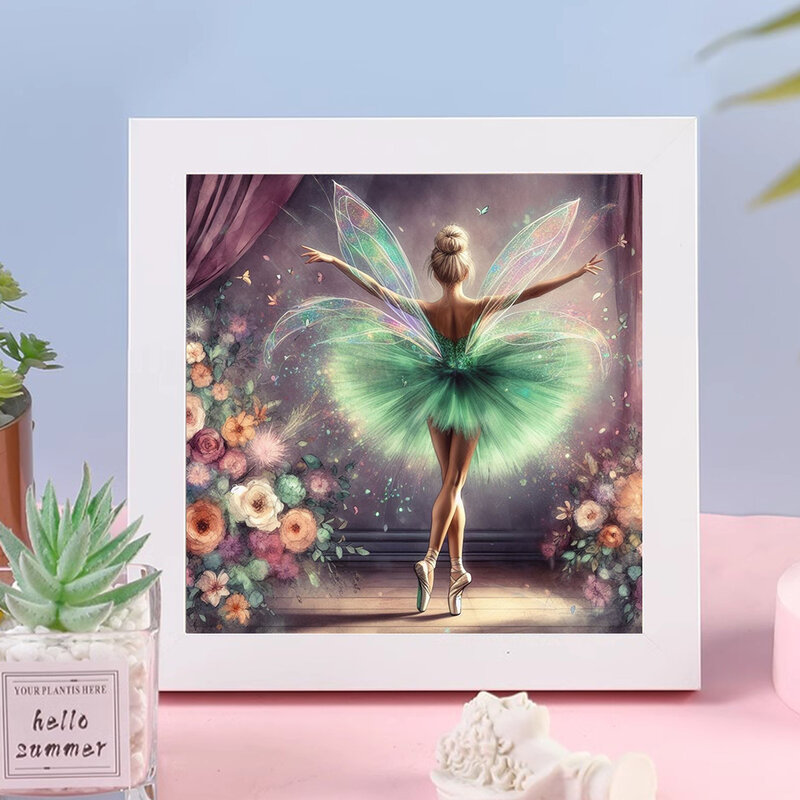 Cartoon Anime Ballerina Princess 5D kit di pittura diamante rotondo completo Cute Ballet Woman trapani fai da te ricamo a mosaico punto croce