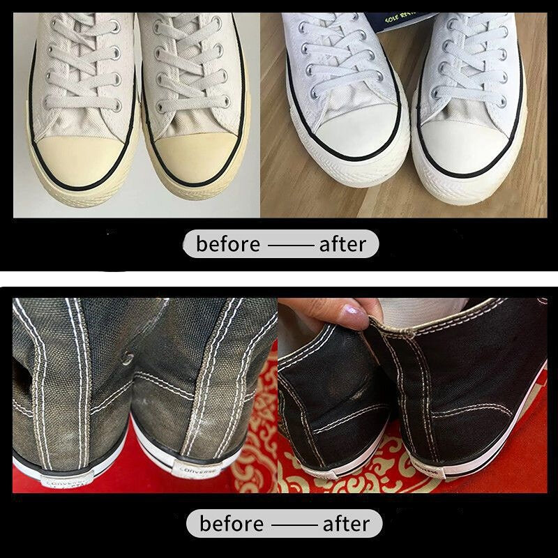 Sapato impermeável mancha remoção caneta, sapatilhas reparação, cor complementar, branco, amarelo, clareamento, limpeza, anti-oxidação