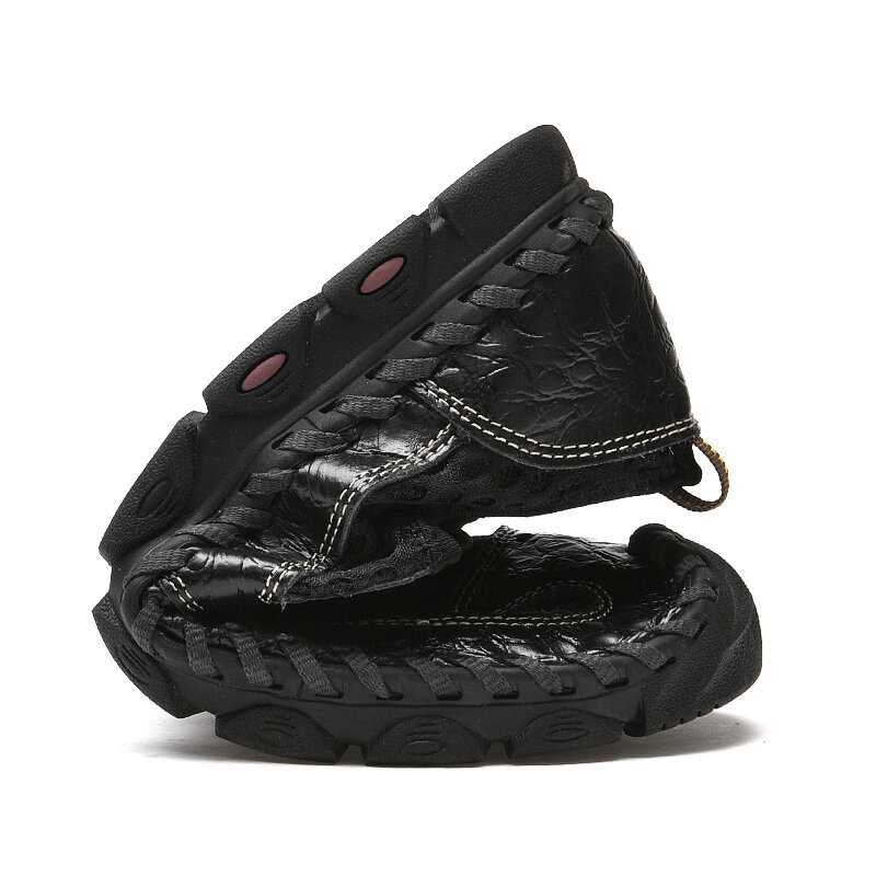 Patchwork Casual Shoes For Men Summer Breathable Mesh Men Loafers Slip On Outdoor Men Sneakers Handmade Flats Walking Footwear