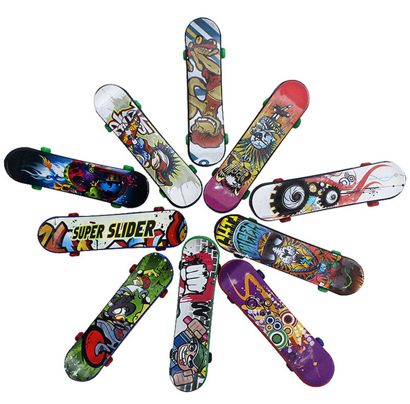 Skateboard Jari Multiwarna Mainan Jari Scooterkateboard Mainan Anak-anak Mainan Latihan Jari Aksesori Skateboard