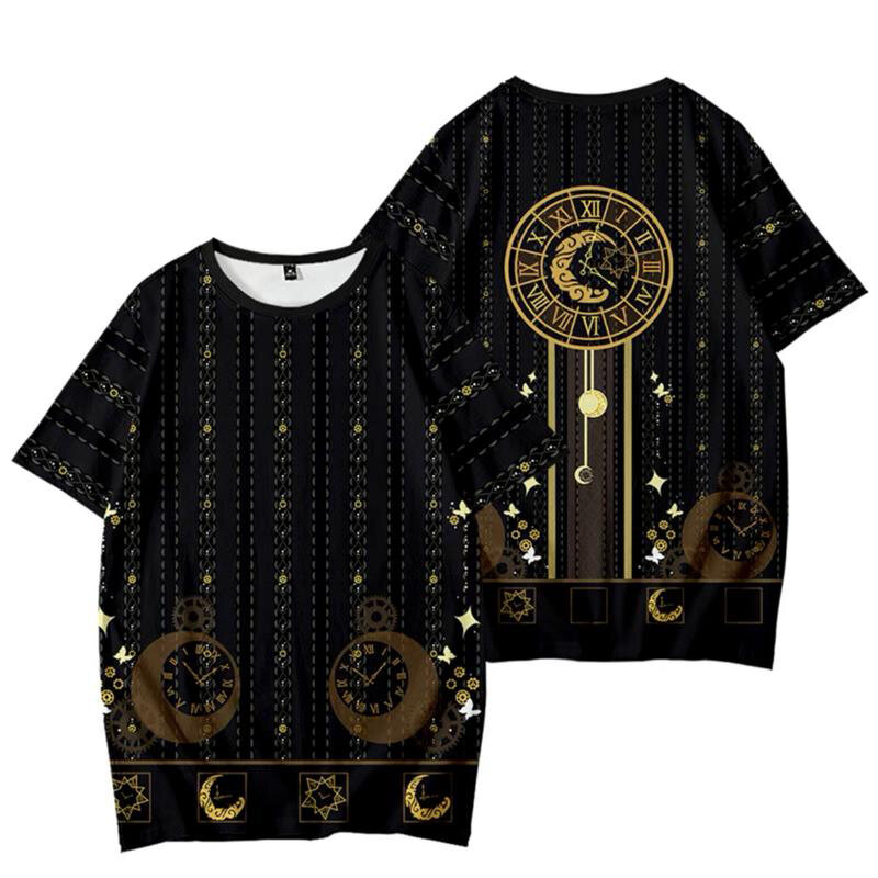 Moon Clock 3d Kimono Shirt Fashion Summer Men Women Seven Point Sleeve Tops Casual Harajuku Cardigan Jacket Streetwear Plus Size