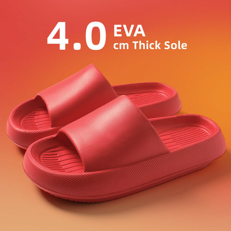 Sandal pria wanita ukuran besar 48 49, sandal Platform EVA 4cm sol lembut, sandal pantai musim panas, sepatu kamar mandi rumah antiselip
