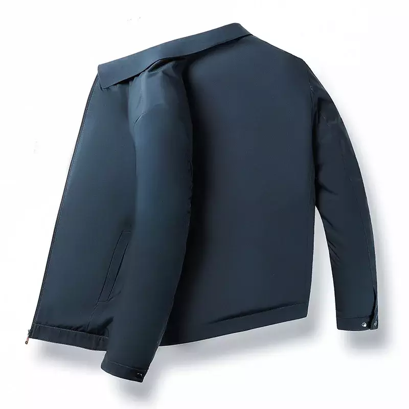 Jaqueta masculina de lapela empresarial de algodão, jaquetas casuais, roupas masculinas, tops, roupas de outono, inverno, FCY4561